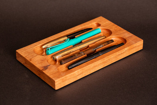 Pen Rack Five Serpentine - Cherry