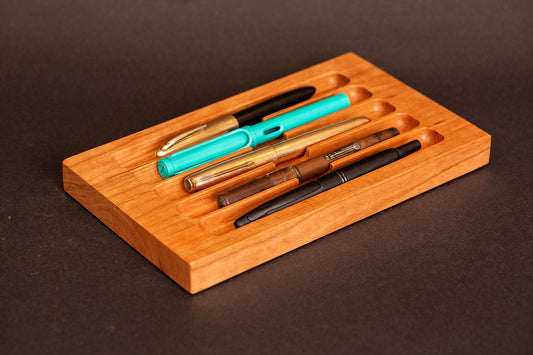 Pen Rack Five - Cherry