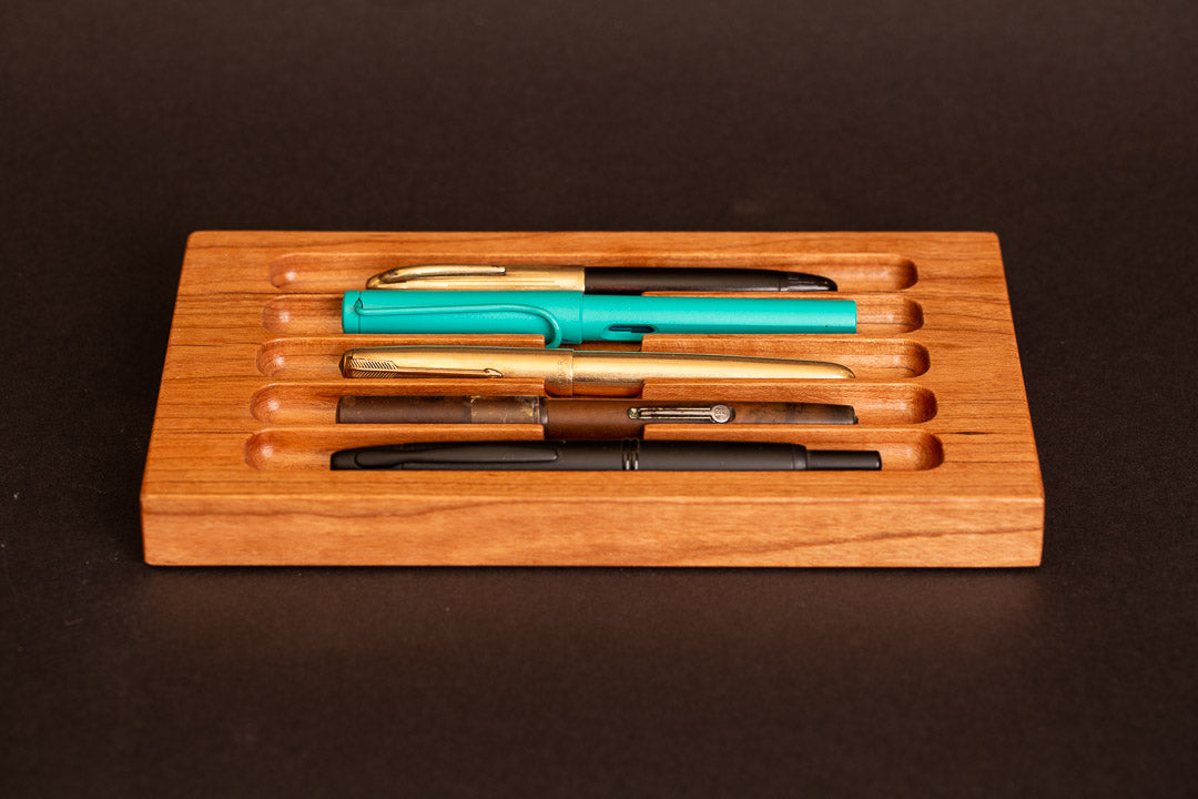 Pen Rack Five - Cherry