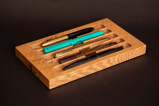 Pen Rack Five - Rustic Oak