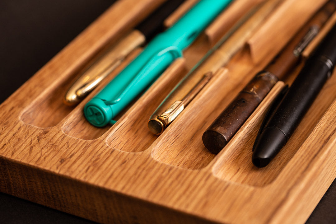 Pen Rack Five Large - Rustic Oak